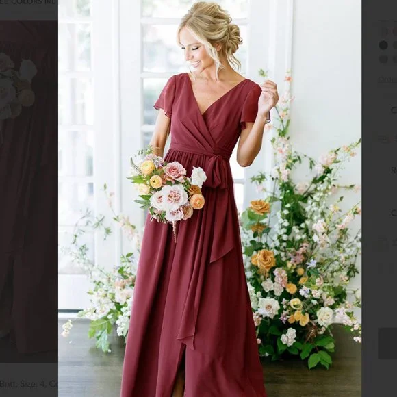 harper chiffon faux wrap dress Juniors Harper Chiffon Faux Wrap Dress